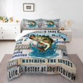 thumbnail image 1 of Manfei Big Bass Fish Bedding Comforter Set 2pcs for Female Men,Rustic Cabin Twin Comforter Sets Microfiber,Fishing Hunting Breathable Bedding Set,Microfiber Bedroom Decor, 1 of 8