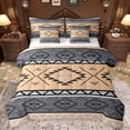 thumbnail image 1 of Manfei Bisque Grey Aztec Bedding Comforter Set 7 Pieces for Women, Boho Mandala Square Full Bedding Set, Tribal Hippie Style Reversible Fitted Sheet Flat Sheet, Super Cozy Room Decor, 1 of 7