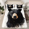 thumbnail image 1 of Manfei Black Bear 4-Piece Full Size Sheets,Lodge Cabin Bed Sheets,Jungle Animal Lightweight Sheet Sets,Wildlife Bedroom Decoration, 1 of 6