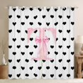 thumbnail image 1 of Manfei Black Cartoon Loves Blackout Curtains,Initial Alphabet T Pattern Window Curtains Pack of 2 (38x45 Each), 1 of 6
