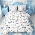 thumbnail image 1 of Manfei Black Coquette Bowknot 7-Piece Twin Bedding,Cute Bow Bedding Comforter Set,Light Gray Reversible, 1 of 7
