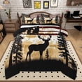 thumbnail image 1 of Manfei Black Deer 2pcs Bedding Comforter Set for Children Teens,USA Flag Twin Comforter Sets,Retro Graffiti Splash Breathable Bedding Set,Microfiber Bedroom Decor,Reversible, 1 of 8