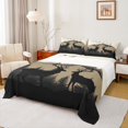 thumbnail image 1 of Manfei Black Elk Deer Moose Queen Sheet Sets, Western Animal Wildlife Flat Sheet, Rustic Lodge Cabin Queen Fitted Sheet, Microfiber Bedroom Decor, 4pcs, 1 of 7