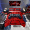 thumbnail image 1 of Manfei Black Game Console Bedding Comforter Set,Gamer Gaming Twin Comforter Sets,Halloween Spider Webs Bedding Set For Boys,Breathable Bedroom Decorative Reversible,2 Pieces, 1 of 8