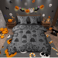 thumbnail image 1 of Manfei Black Ghost Bed in a Bag Full size,Halloween Pumpkin Bed Set,Boho Damask Bedding Full Size,Ultra Soft Spooky Room Decor,Reversible,7 Pieces, 1 of 6
