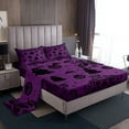 thumbnail image 1 of Manfei Black Ghost Sheet Set Twin,Halloween Pumpkin Bedding Sets Twin Size,Boho Damask Twin Sheet Sets,Ultra Soft Spooky Room Decor,3pcs, 1 of 6