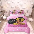 thumbnail image 1 of Manfei Black Girl 7-Piece Twin Bedding Sets,Kawaii Princess Bedding Comforter Set,Colorful Stars Breathable Sheet Sets,Super Cozy Glitter Room Decoration,Reversible, 1 of 7