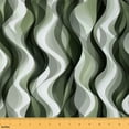 thumbnail image 1 of Manfei Black Gray Green Wave Lines Fabric by the Yard (1 Yard), Contemporary Abstract Decorative Fabric by the Yard, Geometric Stripes Sewing & Crafting Fabric, 1 of 6