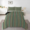 thumbnail image 1 of Manfei Black Green Striped Full Size Comforter Sets,Minimalism Geometric Stripes Bedding Comforter Set,Geometric Lines Bedding Sets For Girls Boys,Super Cozy Room Decor Reversible,3pcs, 1 of 8