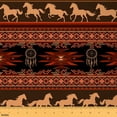 thumbnail image 1 of Manfei Black Red Orange Sewing & Crafting Fabric (1 Yard), Dream Catcher Horse Home Decor Fabric by the Yard, Hippie BohoAztec DIY Fabric, 1 of 6