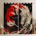 thumbnail image 1 of Manfei Black Red Women Worrior Black Out Curtains, Japanese Samurai Curtains Pack of 2 (42x63 Each), Tokyo Abstract Style Bedroom Curtains, Curtains and Drapes Decor, 1 of 6