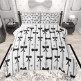 thumbnail image 1 of Manfei Black Ribbon Teens Bedding Comforter Set, Dreamy Cartoon Bow Twin Comforter Sets, Cute Princess Bowknot Style Reversible Bedding Set, Luxury Bedroom Decor, 2 Pieces, 1 of 9