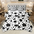 thumbnail image 1 of Manfei Black White Cow Print 7-Piece Twin Bedding Sets, Kawaii Cartoon Butterfly Bedding Comforter Set, Kawaii Cute Animal Reversible Sheet Sets, Lightweight Room Decor, 1 of 8
