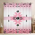 thumbnail image 1 of Manfei Bling Pink Aztec Curtains Pack of 2 (42x84 Each), Vintage Bohemian Triangle Curtains Blackout, Teen Kid Adult Bedroom Curtains, Living Room Curtains Decor, 1 of 6