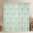 thumbnail image 1 of Manfei Blue Bowknot Groovy Black Out Curtains, Rustic Flower Floral Curtains Pack of 2 (42x63 Each), Teens Girls Female Kids Bedroom Curtains, Curtains and Drapes Home Decor, 1 of 6