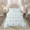 thumbnail image 1 of Manfei Blue Cartoon Tulip Bedding Comforter Set for Kids, Chic Stripes Abstract Twin Comforter Sets, Farmhouse Flower Floral Reversible Bedding Set, Microfiber Bedroom Decor, 2 Pieces, 1 of 9