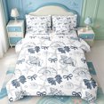 thumbnail image 1 of Manfei Blue Coquette Bowknot 7-Piece King Bedding,Ocean Sea Life Starfish King Bed in a Bag,Colorful Stars Reversible, 1 of 7