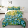 thumbnail image 1 of Manfei Blue Flowers Girl Bedding Comforter Set 2pcs,Spring Garden Twin Comforter Sets Microfiber,Abstract Oil Painting Breathable Bedding Set,Ultra Soft Home Decor,Reversible, 1 of 8