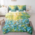 thumbnail image 1 of Manfei Blue Flowers Girl Bedding Comforter Set 7pcs,Spring Garden Queen Bedding Sets Super Cozy,Abstract Oil Painting Queen Sheet Sets,Ultra Soft Home Decor,Reversible, 1 of 8