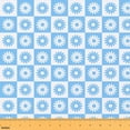 Tech Lattice Manfei Blue Lattice Fabric by the Yard 2 Yards, Mini Check Sewing ...