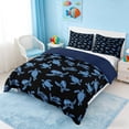 thumbnail image 1 of Manfei Blue Sea Turtle Queen Duvet Cover Set for Kids Boys and Girls, Marine Print Bedding, Navy Reversible 3-Piece, 1 Duvet Cover and 2 Pillowcases, 1 of 7