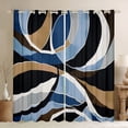 thumbnail image 1 of Manfei Blue Stripes Blackout Curtains Set of 2 (52x84 Each) for Adult, Circle Abstract Ombre Window Curtains, Chic Geometric Curtains and Drapes, Window Curtains Bedroom Decor, 1 of 6