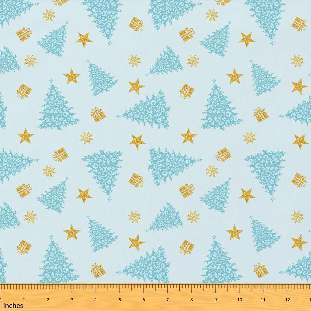 Manfei Blue Tree Fabric by the Yard 2 Yards, Gold Star Sewing Fabric ...