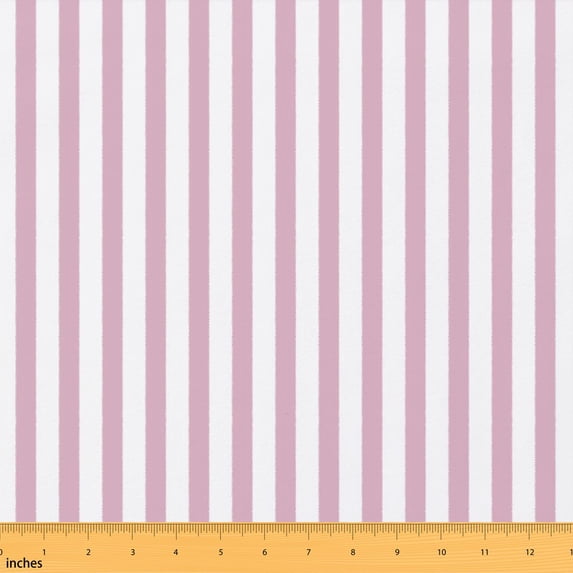 Text Tile Material Manfei Blush Pinstripe Fabric by the Yard 1 Yard, White Line Home Decor ...