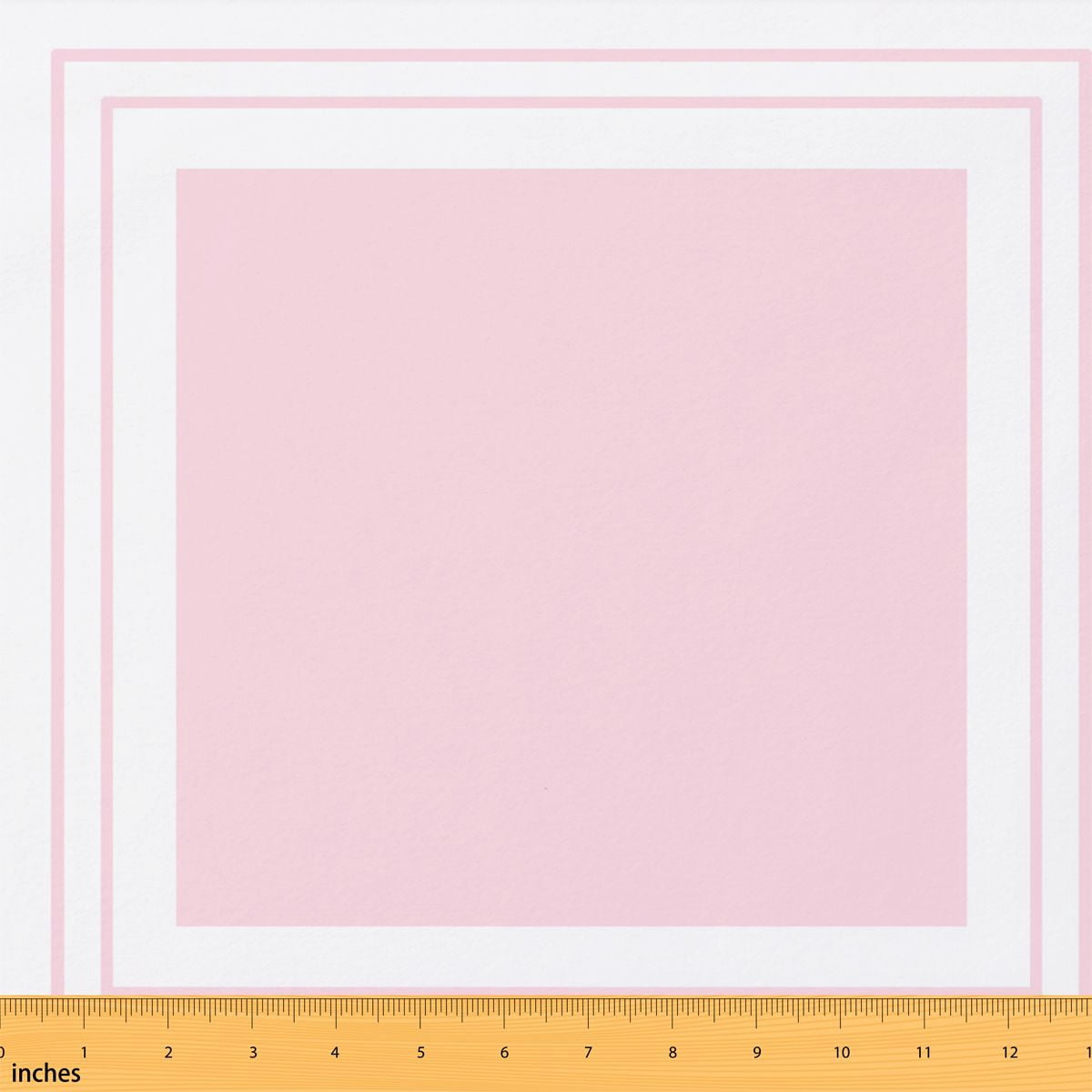 Manfei Blush Square Fabric by the Yard 10 Yards, White Framed Block ...