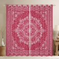thumbnail image 1 of Manfei bohemian Flowers Blackout Curtains Set of 2 (52x84 Each),Victorian Baroque Damask Window Curtains,Pink White Curtains and Drapes For Girls Kids,Luxury Bedroom Decor, 1 of 6