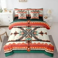 thumbnail image 1 of Manfei Bohemian Aztec 7pcs Bedding Comforter Set for Female Men Teens,Exotic Style Queen Bedding Sets Super Cozy,Southwestern Theme Queen Sheet Sets,Lightweight Room Decor,Reversible, 1 of 8