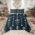 thumbnail image 1 of Manfei Bohemian Aztec Bedding Comforter Set for Adult, Hippie Sheep Skull Twin Comforter Sets, Mandala Boho Style Reversible Bedding Set, Breathable Home Decor, 2 Pieces, 1 of 8