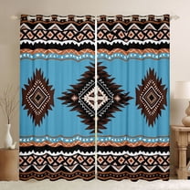 Manfei Bohemian Aztec Black Out Curtains for Children Teens Adults,Exotic Style Curtains Pack of 2 (42x63 Each),Hippie Tribal Bedroom Curtains,Ultra Soft Home Decor