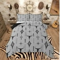 thumbnail image 1 of Manfei Bohemian Aztec Full Size Comforter Sets, Aesthetic Black Gray Bedding Comforter Set, Tribal Geometric Bedding Sets, Super Cozy Bedroom Decor, Reversible 3pcs, 1 of 8