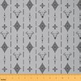 thumbnail image 1 of Manfei Bohemian Aztec Sewing & Crafting Fabric (1 Yard), Rustic Cow Skull Home Decor Fabric by the Yard, Black Gray Geometric Fabric by the Yard, Stylish Living Room Decor, 1 of 6