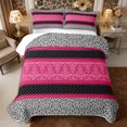 thumbnail image 1 of Manfei Bohemian Damask Twin Quilt Set 2 Pieces,Vintage Leopard Print Twin Coverlet Set,1 Bedspread and 1 Pillowcase, 1 of 7