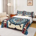 thumbnail image 1 of Manfei Bohemian Feather Aztec 3pcs Twin Sheet Sets for Teens Female Men,Exotic Style Twin Fitted Sheet,Tribal Theme Breathable Flat Sheet,Lightweight Room Decor, 1 of 7