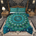 thumbnail image 1 of Manfei Bohemian Mandala Bedding Comforter Set 2pcs for Girls Women, Hippie Floral Flower Twin Comforter Sets, Teal Bedding Set, Lightweight Room Decor, 1 of 8