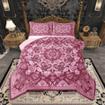 thumbnail image 1 of Manfei Bohemian Mandala Queen Comforter Set 3 Pieces for Girls Women, Hippie Floral Flower Bedding Sets, Pink Bedding Comforter Set, Breathable Home Decor, 1 of 8