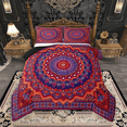 thumbnail image 1 of Manfei Bohemian Mandala Queen Comforter Set 3 Pieces for Girls Women, Hippie Floral Flower Bedding Sets, Red Purple Bedding Comforter Set, Luxury Bedroom Decor, 1 of 8