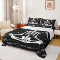 thumbnail image 1 of Homewish Bohemian Skeleton Skull Queen Sheet Sets, Hippie Western Yoga Flat Sheet, Astrology Planet Galaxy Queen Fitted Sheet, Super Cozy Room Decor, 4pcs, 1 of 7