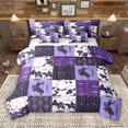 thumbnail image 1 of Manfei Bohemian Tribal Aztec 7 Pieces Bedding Comforter Set, Purple Patchwork Full Bedding Set, Cowgirl Cowboy Reversible Fitted Sheet Flat Sheet, Luxury Bedroom Decor, 1 of 8