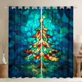thumbnail image 1 of Homewish Bohemian Xmas Tree Black Out Curtains, Vintage Fashion Abstract Curtains Pack of 2 (42x63 Each), Teens Kids Boys Girls Bedroom Curtains, Curtains and Drapes Bedroom Decor, 1 of 6