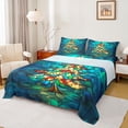 thumbnail image 1 of Homewish Bohemian Xmas Tree Twin Sheet Sets, Vintage Fashion Abstract Twin Fitted Sheet, Teens Kids Boys Girls Flat Sheet, Microfiber Bedroom Decor, 3-Piece, 1 of 7