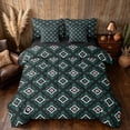 thumbnail image 1 of Manfei Boho Aztec Twin Bedding, Tribal Southwestern Bedding Comforter Set, Teal Black White, Black Reversible 7 Pieces, 1 of 6