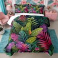 thumbnail image 1 of Manfei Boho Botanical Quilt Full 3-Piece,Hawaiian Tropical Leaves Full Bedspread Sets,1 Coverlet and 2 Pillowcases, 1 of 7
