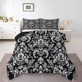 thumbnail image 1 of Manfei Boho Damask Adult Bedding Comforter Set, Retro Western Flower Print Twin Comforter Sets, Mandala Bohemian Style Reversible Bedding Set, Microfiber Bedroom Decor, 2 Pieces, 1 of 8