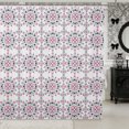 thumbnail image 1 of Manfei Boho Damask Shower Curtain 72Wx78L,Traditional Flowers Bath Curtain, 1 of 6