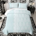 thumbnail image 1 of Manfei Boho Damask Twin Quilt Set 2 Pieces,Dreamy Princess Twin Coverlet Set,1 Bedspread and 1 Pillowcase, 1 of 7