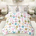 thumbnail image 1 of Manfei Boho Dinosaur Egg 7-Piece Twin Bedding Sets,Cute Cartoon Flower Bedding Comforter Set,Kawaii Rabbit Print Sheet Sets For Girls Kids,Breathable Home Decor Reversible, 1 of 8